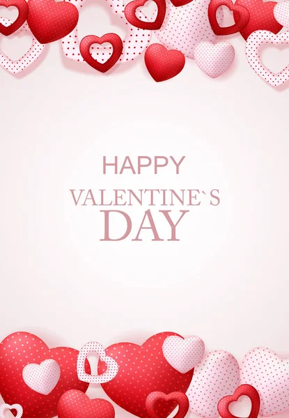 Tarjeta Feliz Día San Valentín Con Corazón Ilustración Vectorial Eps10 — Vector de stock