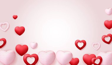 Kalpli Sevgililer Günü Kartın kutlu olsun. Vektör Illustration bölüm 10