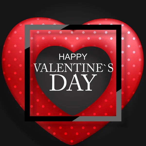 Cartão Feliz Dia Dos Namorados Com Coração Ilustração Vetorial Eps10 —  Vetores de Stock