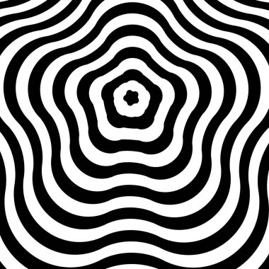 Hipnotik Büyüleyici Soyut Resim. Vektör İllüstrasyonu. EPS10