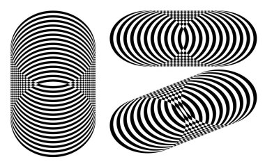 Hipnotik Büyüleyici Soyut Resim. Vektör İllüstrasyonu. EPS10