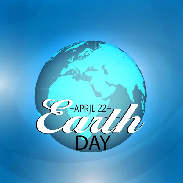 April 22, Earth Day Background Vector Illustration — Stock Vector