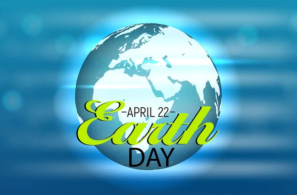 April 22, Earth Day Background Vector Illustration — Stock Vector