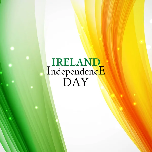 爱尔兰独立日背景矢量插图 图库插图