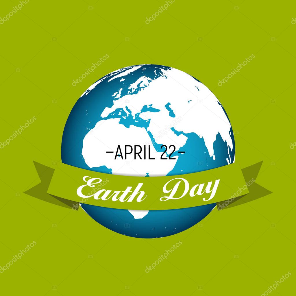 April 22, Earth Day Background Vector Illustration EPS10