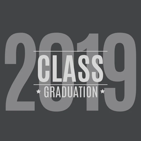 Felicitaciones por la graduación 2019 Antecedentes de la clase Vector Illus — Archivo Imágenes Vectoriales
