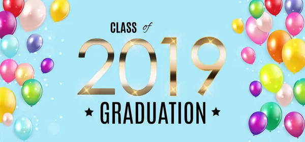 Parabéns pela Graduação 2019 Class Background Vector Illustration Vetores De Bancos De Imagens