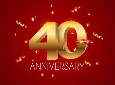 Şablonu Logo 40 yıl yıldönümü vektör çizim