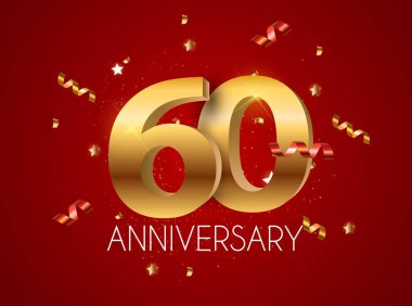 Şablonu Logo 60 yıl yıldönümü vektör çizim