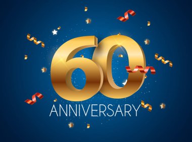 Şablonu Logo 60 yıl yıldönümü vektör çizim