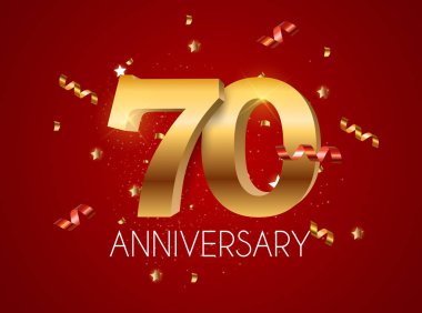 Şablonu Logo 70 yıl yıldönümü vektör çizim