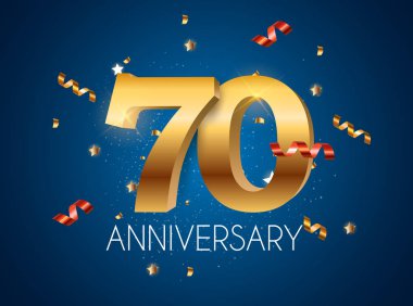 Şablonu Logo 70 yıl yıldönümü vektör çizim