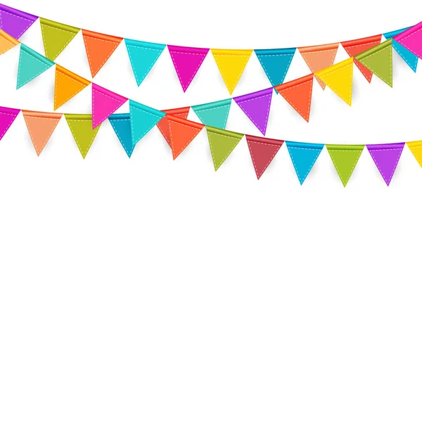 Fond de fête avec des drapeaux Illustration vectorielle — Image vectorielle