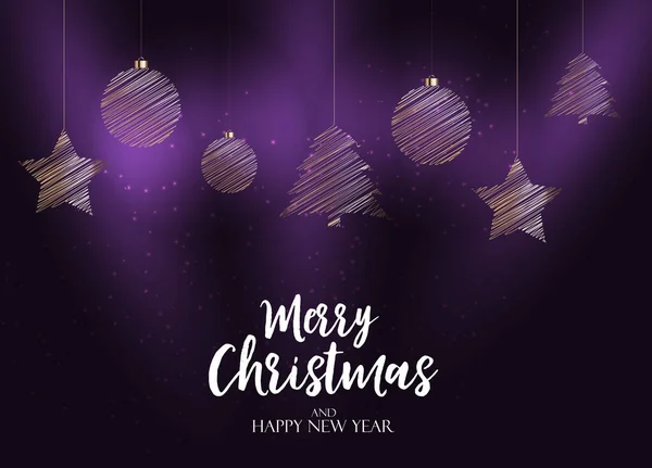 Holiday New Year and Merry Christmas Background. Vector Illustration EPS10