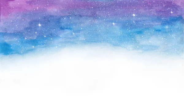 Watercolor colorful  space galaxy — Stock Photo, Image