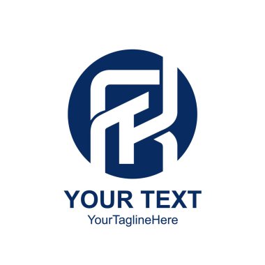 İlk harf Fk logo şablonu daire mavi tasarım iş ve şirket kimliği için renkli
