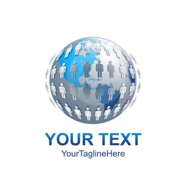 Dijital küre soyut Logo tasarım vektör şablonu. Yaratıcı iş logo kavramı daire simgesi.