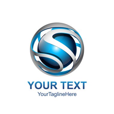 Dijital küre soyut Logo tasarım vektör şablonu. Yaratıcı iş logo kavramı daire simgesi.