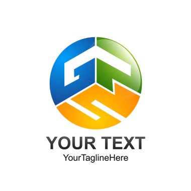 Mektup Gps logo şablonu daire küre tasarımı iş ve şirket kimliği için ilk