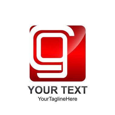 İlk harf Cg logo şablonu Kızıl Meydan tasarım iş ve şirket kimliği için renkli