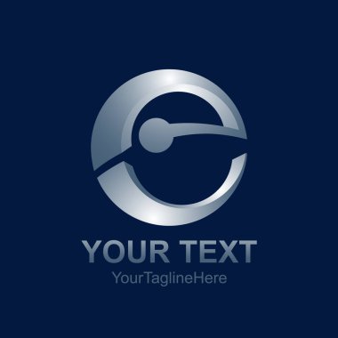 İlk Harf E logo şablonu gri daire tasarım iş ve şirket kimliği için renkli