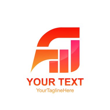 İlk harf F logo şablonu Derma grafik sopa grafik tasarım iş ve şirket kimliği için