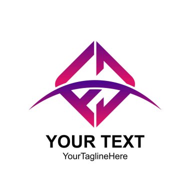 İlk harf Fd logo şablonu Derma kare çizmek için iş ve şirket kimlik swoosh