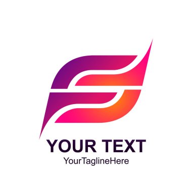 İlk harf F logo şablonu Derma yansıtmak için iş ve şirket kimlik tasarımı