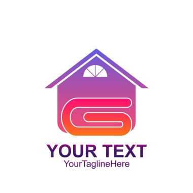 İş ve şirket kimliği için ilk harf G logo şablonu Derma ev tasarımı
