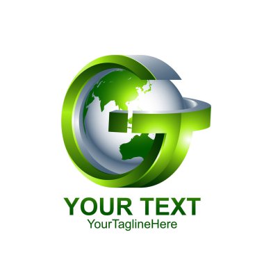 İlk Harf G logo şablonu gri daire tasarım iş ve şirket kimliği için renkli