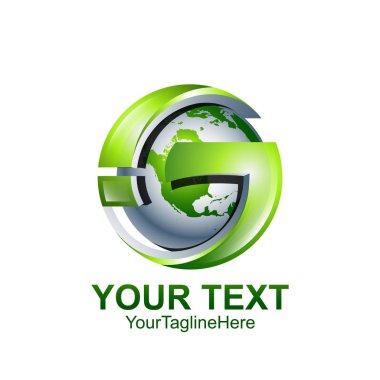 İlk Harf G logo şablonu gri daire tasarım iş ve şirket kimliği için renkli