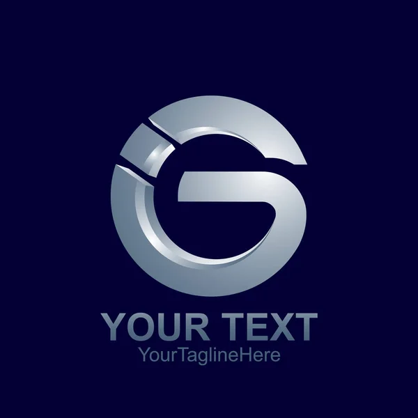 Lettre Initiale Modèle Logo Coloré Cercle Gris Design Pour Entreprise — Image vectorielle