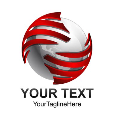 Yaratıcı soyut dijital küre teknoloji vektör logo tasarım şablonu öğesi. Web ağ Internet iş logo kavramı daire simgesi.