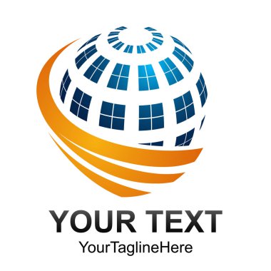Yaratıcı soyut dijital küre teknoloji vektör logo tasarım şablonu öğesi. Web ağ Internet iş logo kavramı daire simgesi.