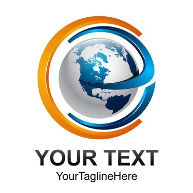 Yaratıcı soyut dijital küre teknoloji vektör logo tasarım şablonu öğesi. Web ağ Internet iş logo kavramı daire simgesi.