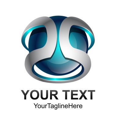 Yaratıcı soyut dijital küre teknoloji vektör logo tasarım şablonu öğesi. Web ağ Internet iş logo kavramı daire simgesi.