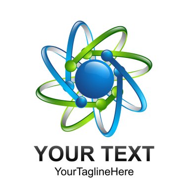 Yaratıcı soyut 3d yörünge küre vektör logo tasarım şablonu öğesi. Web ağ Internet iş logo kavramı daire simgesi.