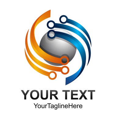 Vektör küre simge teknoloji yörünge web yüzük abstract, yuvarlak halka daire satır ve sonsuz döngü sembolü, illüstrasyon logo tasarım şablon öğesi.