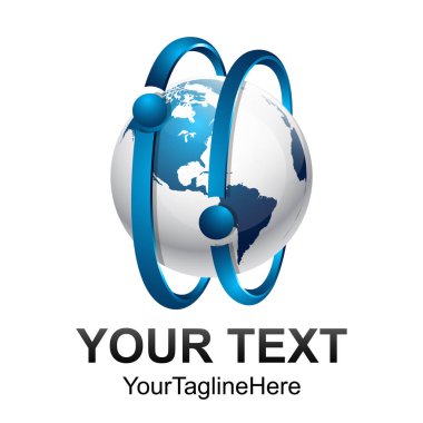 Vektör küre simge teknoloji yörünge web yüzük abstract, yuvarlak halka daire satır ve sonsuz döngü sembolü, illüstrasyon logo tasarım şablon öğesi.