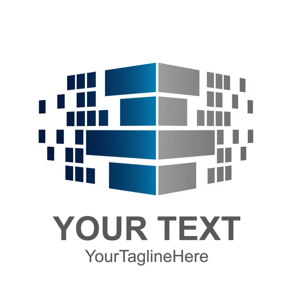 Ev inşaatı için piksel duvar köşe logo ögesi