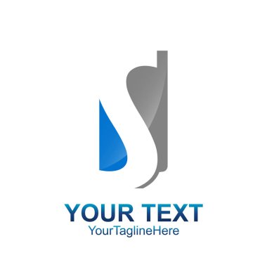 İlk harf S logo şablonu mavi gri tasarım iş ve şirket kimliği için renkli