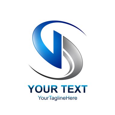 Gümüş mavi renkte S harfi logo tasarım şablonu tasarım iş ve şirket kimliği için uçabiliyor. Soyut ilk S alfabe logo öğesi.