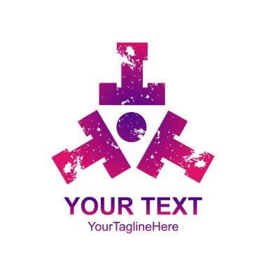 Mektup T, Ttt logo şablonu renkli sıkıntı tasarım iş ve şirket kimliği için ilk