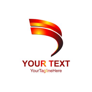 3D alev swoosh iş meydan vektör çizim için logo