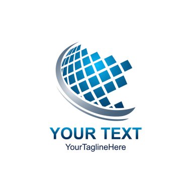 3D vektör simge böyle bir logo şablonu öğe soyut. Vektör çizim