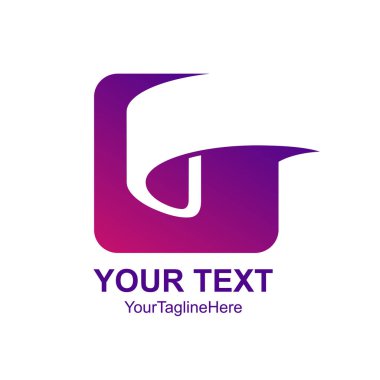 Soyut Meydanı swoosh logo kavramı iş Şirket için renkli. Vektör çizim