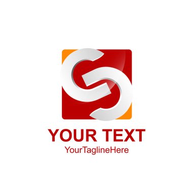 Soyut kare logo kavramı iş Şirket için. Vektör çizim