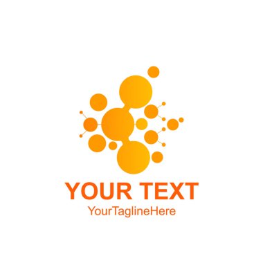 Soyut vektör daire logo. Turuncu alışılmadık izole kimya logosunu görmeniz gerekir. Virüs simgesi. Turuncu güneş güneşli. Çiçek.