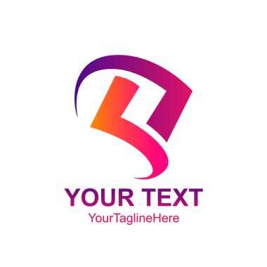 Soyut Meydanı swoosh vektör logo tasarım şablonu öğesi. Yaratıcı pembe kırmızı dalgalı kavramı simgesi