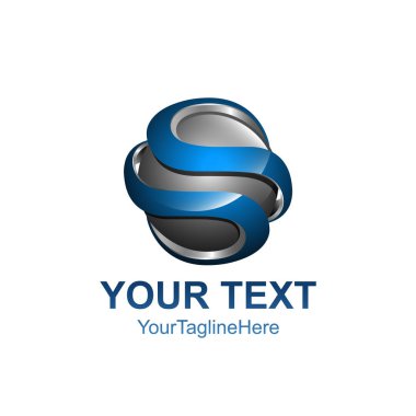 Mektup s 3d logo vektör çizim şablonu, S harfi eğilim logo vektör, yaratıcı Harf S harfi 3d stil logosu